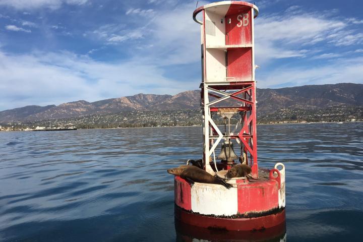 a boat in the middle of a body of water