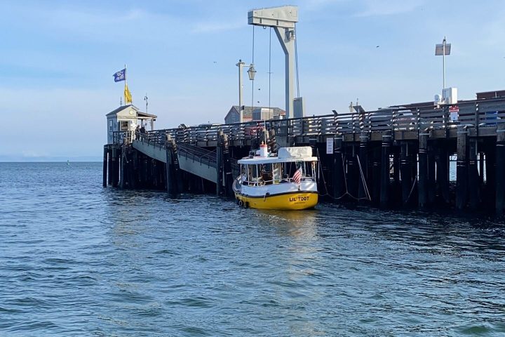 a small boat in a body of water